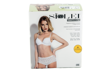 SIèLEI Reggiseno Fascia 1570 New Con Ferretto, Microfibra, Nero, Taglie 2 IT (75D-85F)
